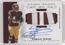 2017 Panini National Treasures Prime 18/25 Samaje Perine #RSC-SP Auto 2k0
