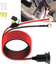 10Ft Heavy Duty 24V/12V Cigarette Lighter Socket Extension Cable Waterproof