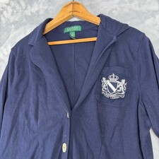 Lauren Ralph Lauren women's preppy nautical Y2K navy blazer sz L