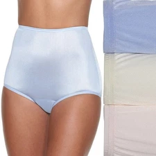 Vanity Fair Perfectly Yours High Waisted Briefs- 3pk- Pink/Blue/Candleglow- 2XL