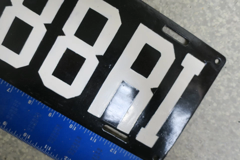 *MAJOR RESTO* Etiqueta de placa de licença de porcelana Rhode Island 1912-1917 RI #6588 (AYCF) - Imagem 4 de 4