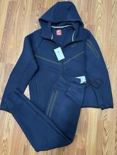 NIKE SPORTSWEAR TECH FLEECE UOMO FULL ZIP FELPA CON CAPPUCCIO MIDNIGHT NAVY CU4489 410