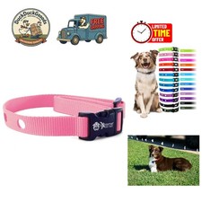 Stylish Pink Replacement Dog Collar Strap - Heavy Duty for All Electric Fences