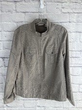 Chico  s Women  s Feminine Edgy Lightweight Textured Animal Print Utility Jacket M