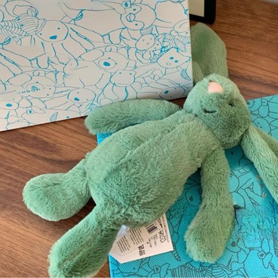  Bashful Ivy Bunny ぬいぐるみ Jellycat Bashful Ivy Bunny 18cm Green Plush | Soft Bunny Rabbit