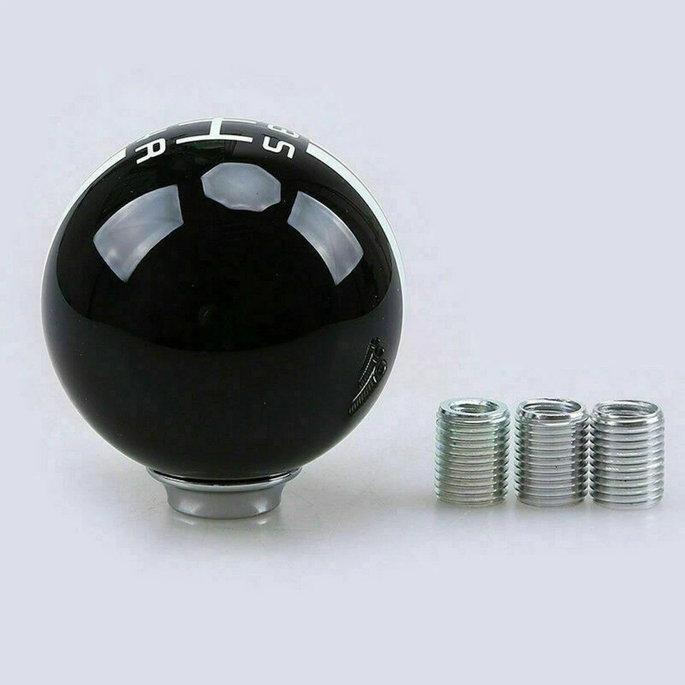 For Ford Mustang Shelby GT500 Black Round Manual 5Speed Shift Knob Shifter - Image 3 of 4