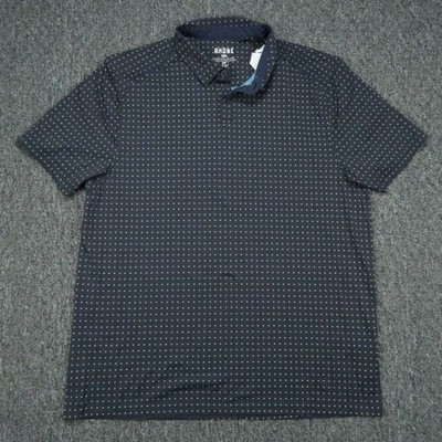 Rhone Shirt Mens Large Blue Performance Polo Short Sleeve Italian Fabric Stretch