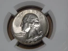 1947 -P  Washington Quarter 25c    BU 90% Silver US Coin -  graded MS-62
