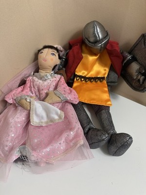 Folkmanis Prinzessin & Ritter Handpuppen Mittelalter Märchen Plüschpuppe Set GC