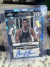 2023-24 Leaf 70’, Signature GEORGE GERVIN REFRACTOR CRACKED ICE AUTO SPURS 5/5