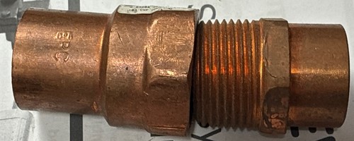 1" x 1" CXF + 1” x 1” CXM  Copper Female Male Adapter Sweat Fitting