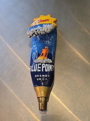 Blue Point Summer Ale Tap Handle 3D Wave Design Rare Craft Beer Knob 10 Inches