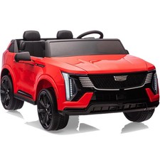 Kid Cadillac Licensed 24V Electric Ride-On Car 2-Seater 2 Motor LED Music Remote