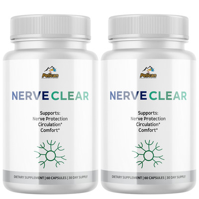 Nerve  Clear- Brain Support- 2 Bottles- 120 Capsules