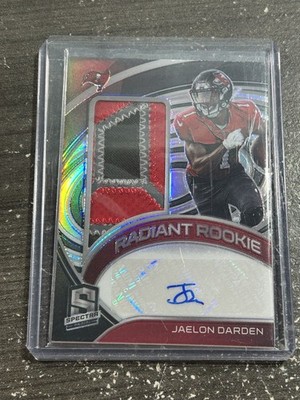 2021 Spectra JAELON DARDEN Rookie Patch Auto Radiant Rookie /99 A4
