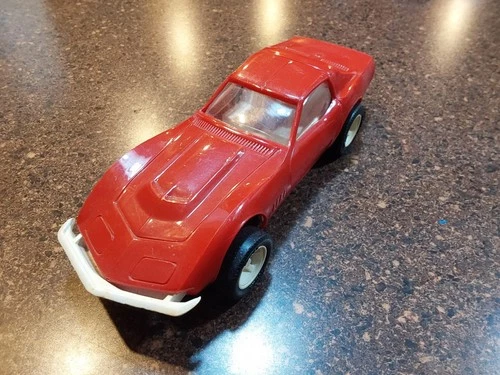 Vintage Tonka Plastic Red & White Chevrolet Corvette Car