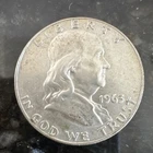 1963 Franklin Half Dollar Philadelphia 50C 90% Silver Business Strike Coin