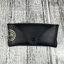 Ray Ban Sun Glass Eye Glasses Case Matte Pebble Black Snap Closure Replacement