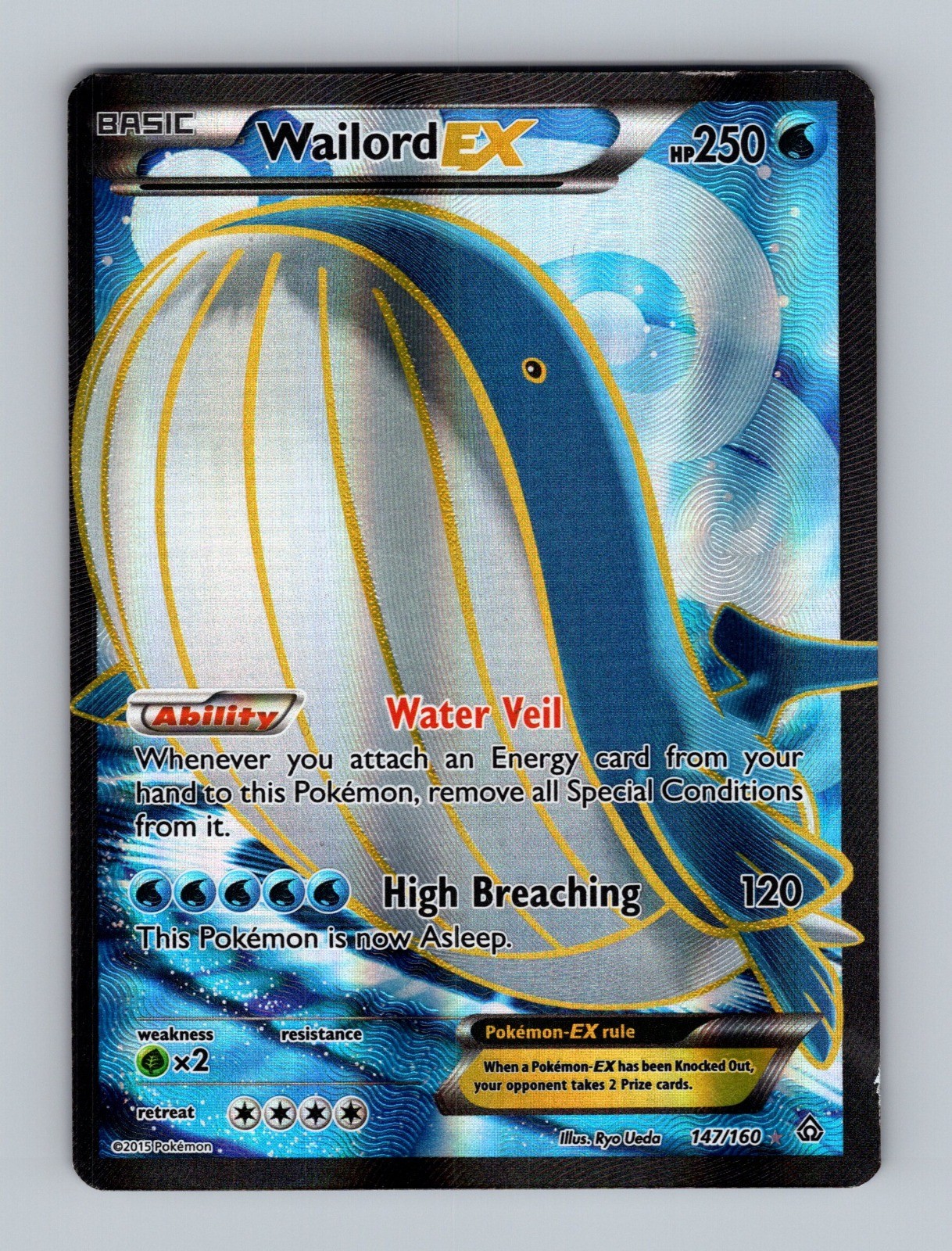 Wailord EX (147 Full Art) 147/160 XY - Primal Clash Pokemon TCG LP