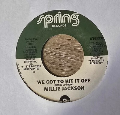 Millie Jackson    We Got To Hit It Off Funk Soul 45 rpm on Spring