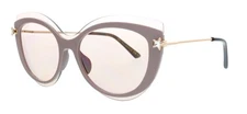 JIMMY CHOO CLEAGS 0FWM K1 Beige Cateye Sunglasses