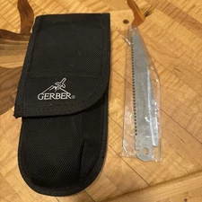 Gerber USA Made Stainless Steel Folding Saw Blade (new) Belt Sheath