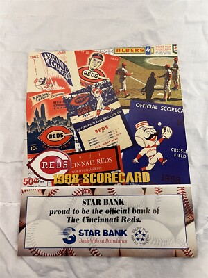 1998 Cincinnati Red Official Scorebook, Unscored San Diego v Reds | eBay