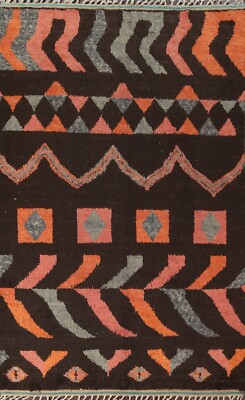 Geometric Tribal Moroccan Oriental Hand-knotted Area Rug Plush Wool Carpet 7x11