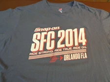 Snap-On Tools SFC 2014  CONVENTION  Ride Strong, True, On  T-Shirt  Large  F25
