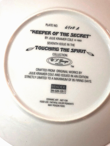 Set of 8 Collector Plates of "Touching The Spirit" , by Julie Kramer Cole 1993 - Picture 14 of 17