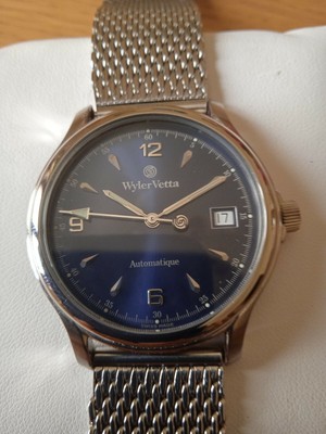 Orologio Wyler Vetta Automatico NOS fondo magazzino, acciaio, quadrante  blu. | eBay