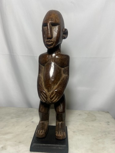 Lobi Standing Wood Figure Burkina Faso 2" x 11" x 2" African Art Deco - 第 1/9 張圖片