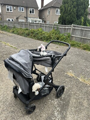 Hauck Atlantic Twin Double Pushchair Melange Grey 4007923500019