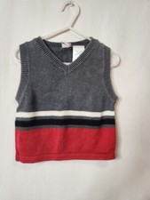 Vintage 90s McKids Pullover Sweater Vest 18 months McDonalds Warm Boys Red Black