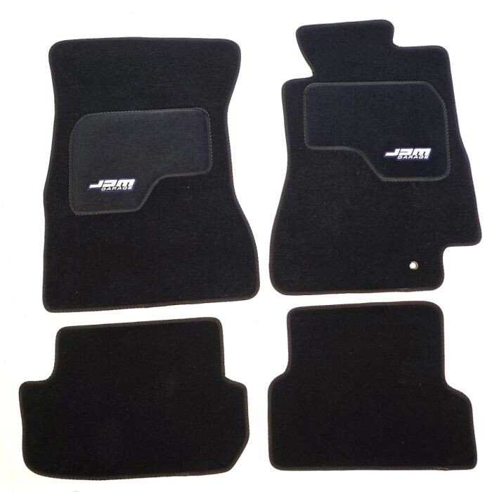 ムク　SAR JDMGarageUK Floor Mats Premium Luxury Embroidered Black For Toyota