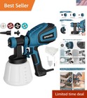 High Efficiency Blue 700W Paint Sprayer - 4 Nozzles, Low Pressure & High Volume