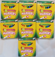 70 Lot 7 10 pack Crayola Markers Classic Colors Broad Kids Education Arts Craft