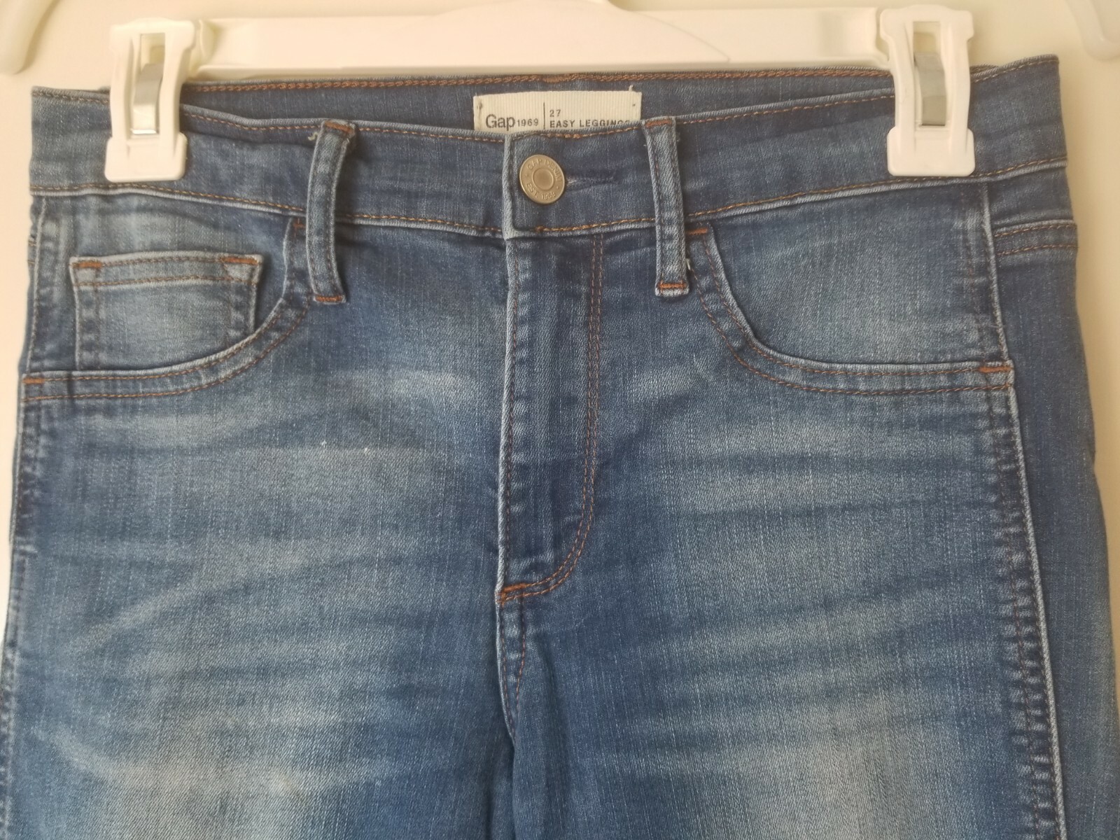 GAP 1969 Blue Easy Leggings Basic Solid Medium Wa… - image 2