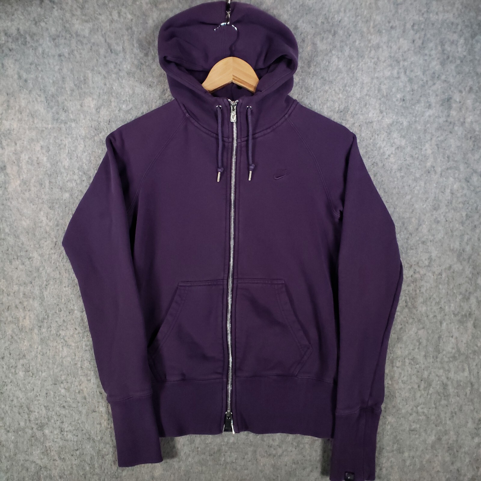 SACAI X NIKE Felpa Nike vintage con cappuccio donna 8 viola logo swoosh casual palestra giacca Y2K top