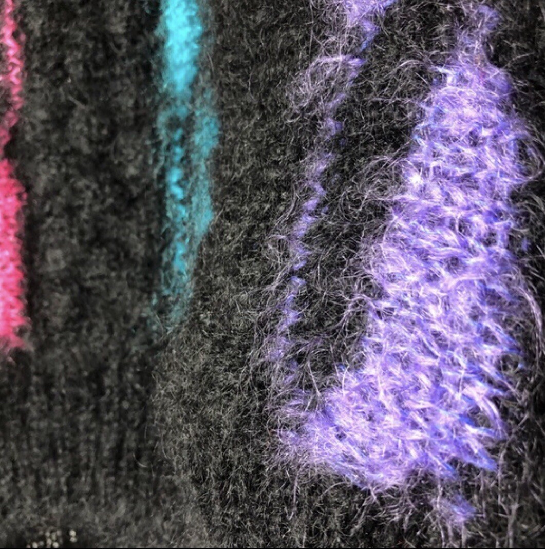 80s Tam o'Shanter モヘア 80% ブラック ニット 英国製 ビンテージ