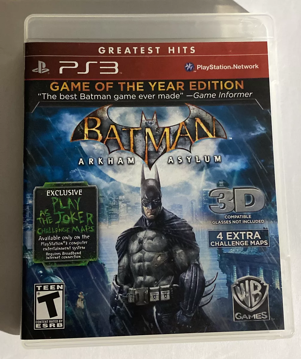 Batman: Arkham Asylum Game of the Year Playstation 3 Game