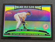 2006 Topps Chrome Derek Jeter Black Refractor #d/ 383/549 #256 New York Yankees