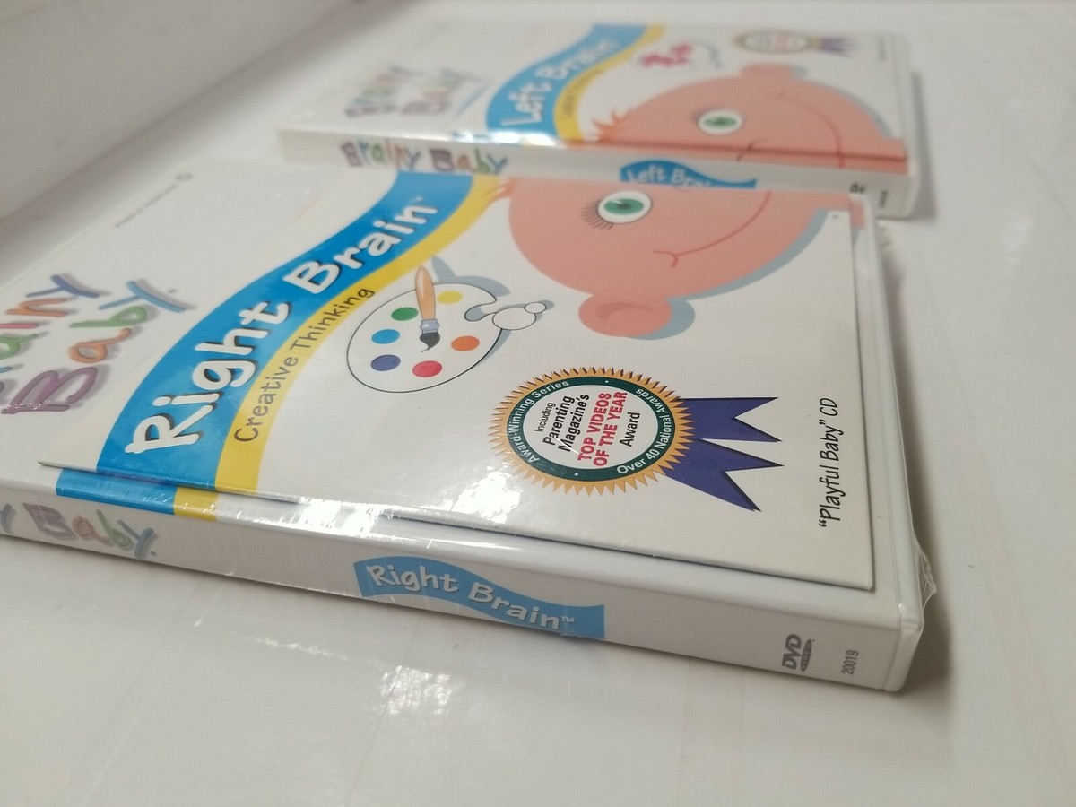 Brainy Baby 2 DVD + 2 CD Set Right Brain Creative & Left Brain