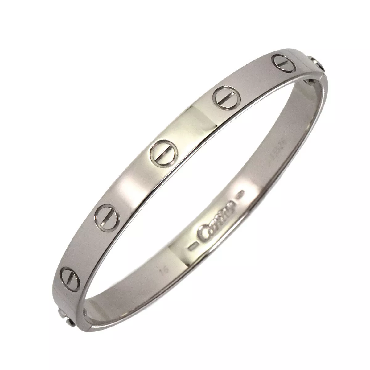 Cartier Love Bracelet 18K White Gold 750 Size16 90206221 eBay