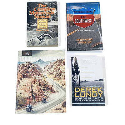 MOTORCYCLE TOURING BOOKS AND GUIDES - See FULL DESCRIPTION - LOT OF 4