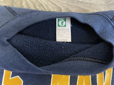 US Naval Academy 80s Sweatshirt Sweater Navy Block Letter
