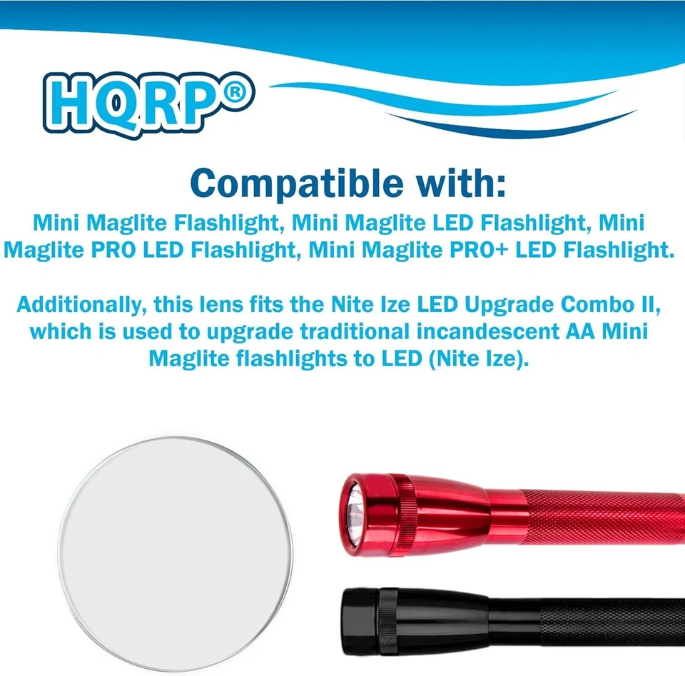 3er Pack Upgrade Glas AA Linse für Maglite Mini AA, PRO LED Taschenlampen 22,3x1,0mm - Bild 3 von 4