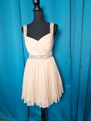 Prom Short Dress Peach Size 9/10 | eBay