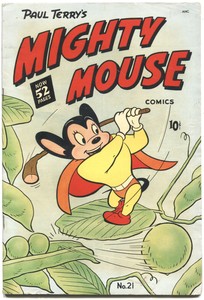 MIGHTY-MOUSE-21-1950-CLASSIC-GOLF-COVER-RARE-ST-JOHN-ISSUE