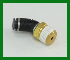 VelVac Push-Lock Air Brake Fitting DOT 1/4" Tube 3/8" NPT Male 45° Elbow 2 PC